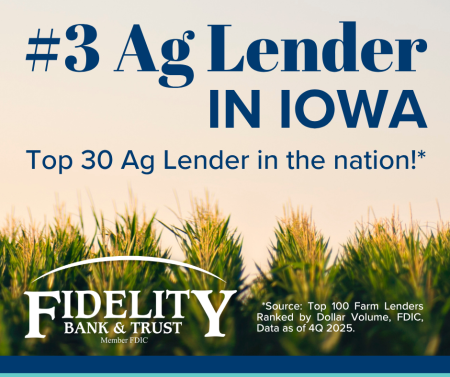 #3 Ag Lender in the nation by ICBA for 2022