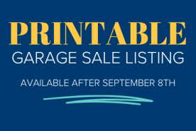 Printable Garage Sale Listing