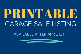 Printable Garage Sale Listing